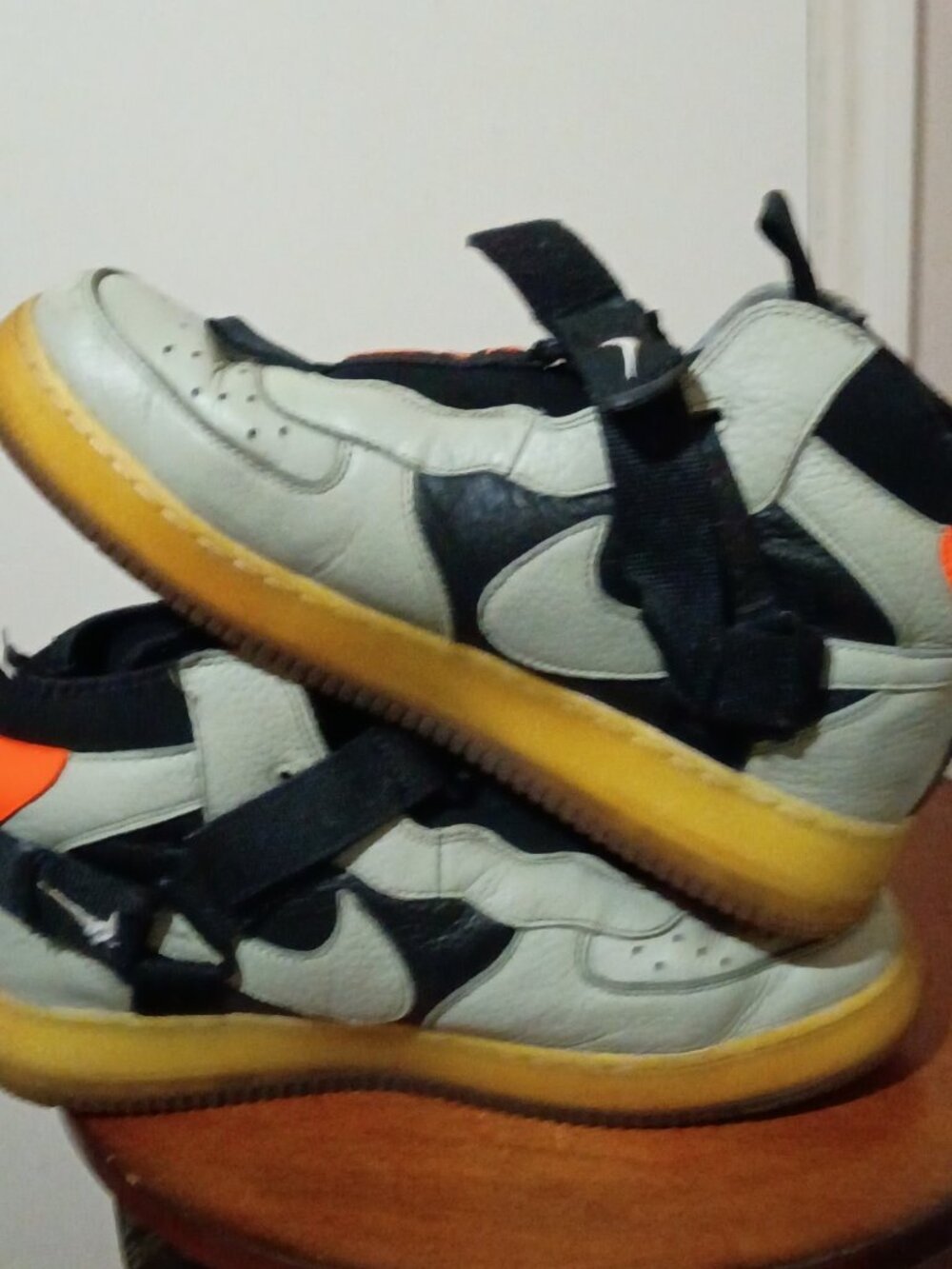 Size 11 - Nike Air Force 1 Utility Mid Spruce Fog / Rare High top Air Force Ones - Picture 14 of 15